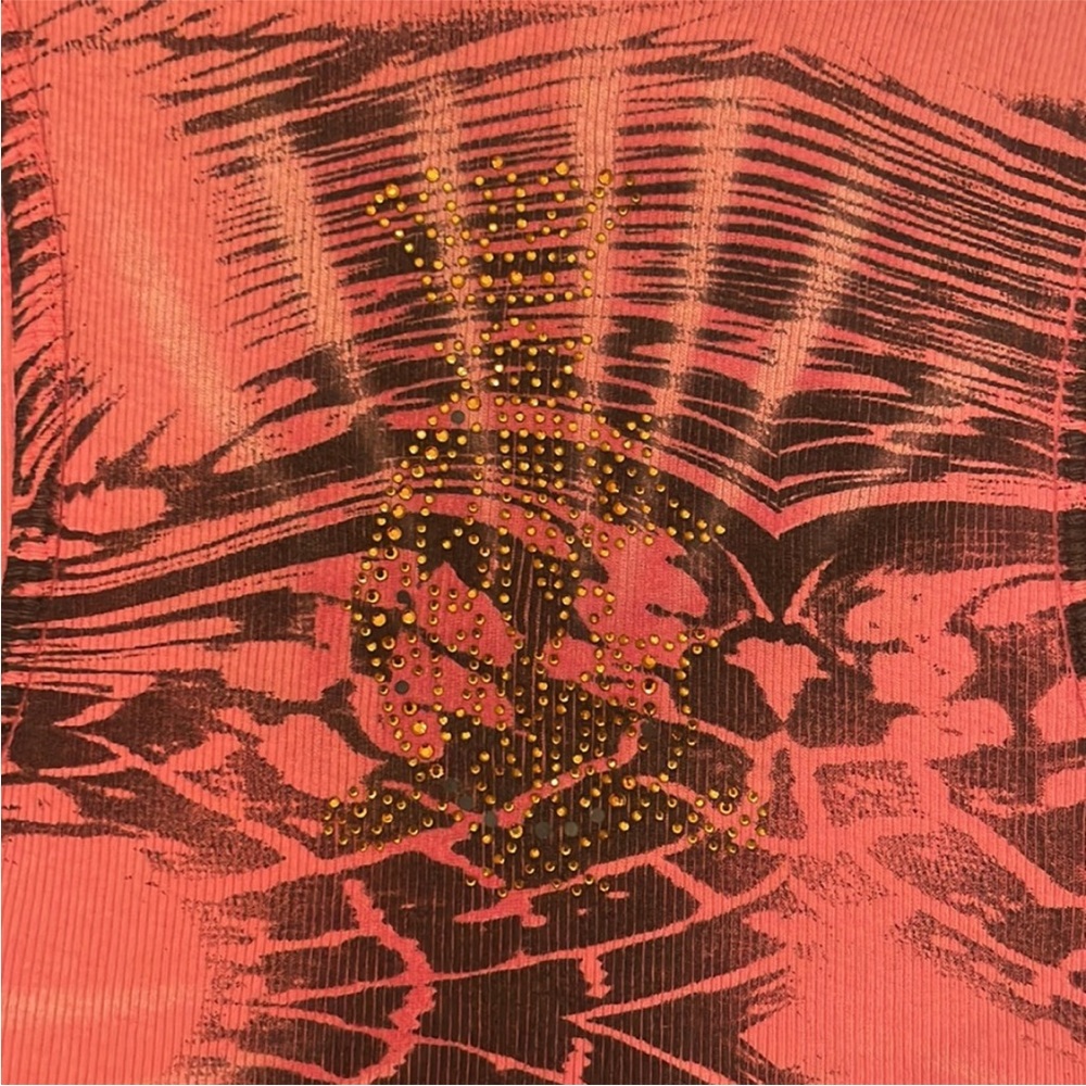 👑 Christian Audigier tank top rhinestones pink - Picture 8 of 9